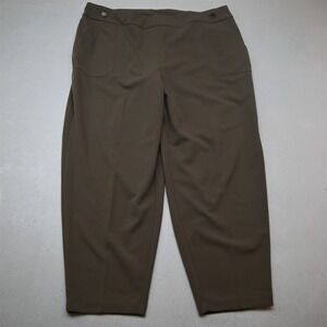 C 1946 18W Petite Tan Brown Pull On Tapered Ankle Dress Womens Pants